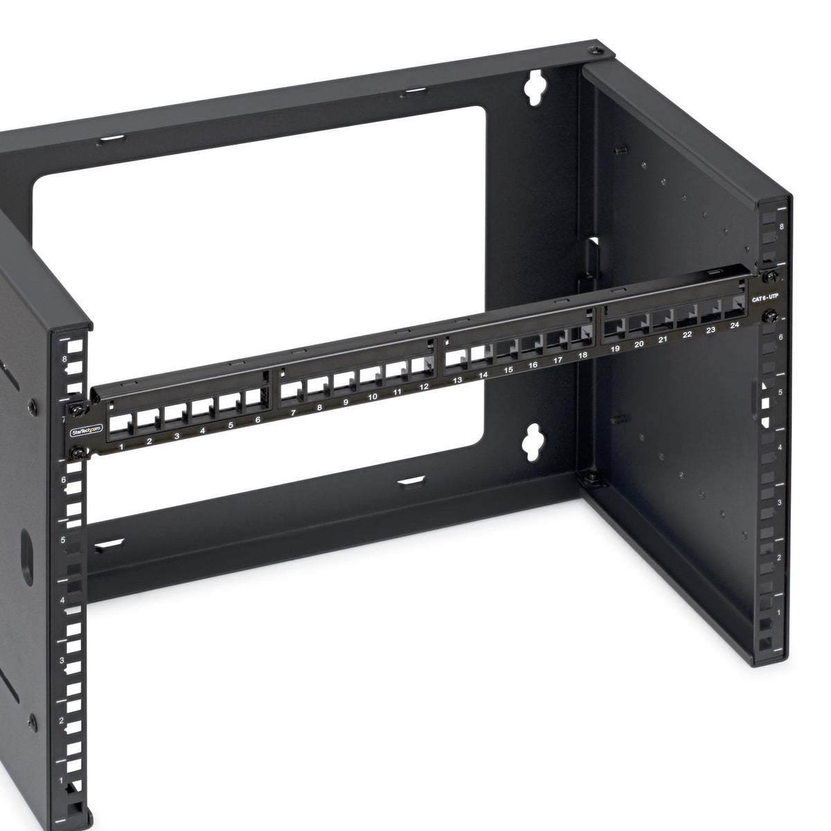 StarTech 24 Port 1U Blank Keystone Patch Panel Rackmount Cat6 Ethernet