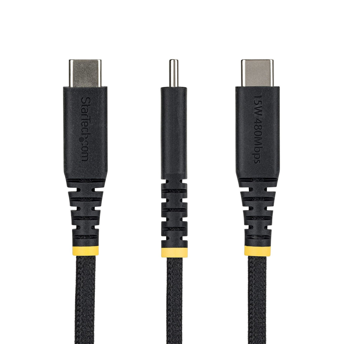 StarTech 2m USB-A to USB-C 15W Fast Charging Cable Braided Nylon/TPE Jacket