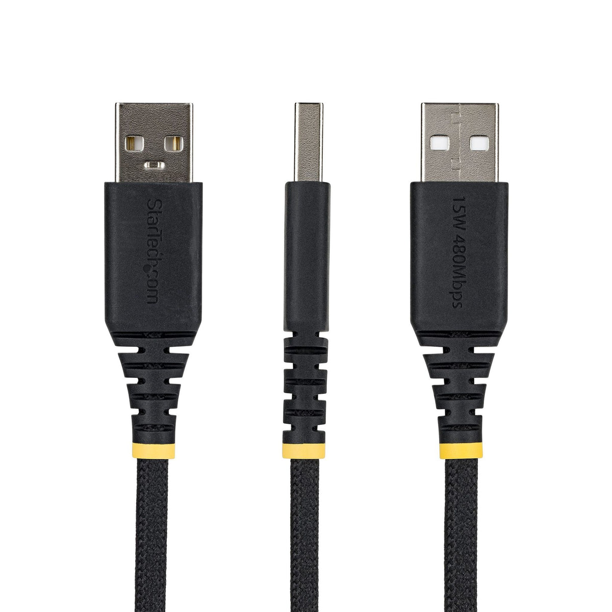 StarTech 2m USB-A to USB-C 15W Fast Charging Cable Braided Nylon/TPE Jacket