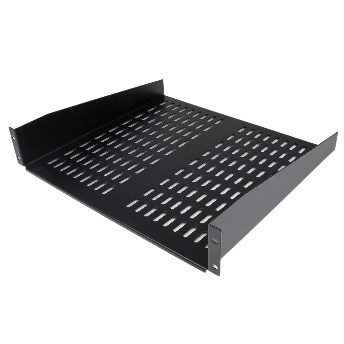StarTech 2U 16in Vented Rack Mount Shelf Fixed Server Cabinet 50lbs Steel