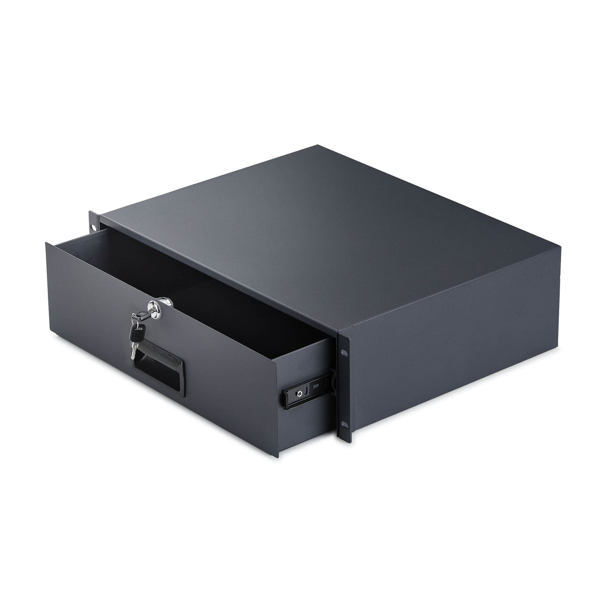 StarTech 3U Steel Lockable 19in Rackmount Drawer with Cable Pass-through Holes