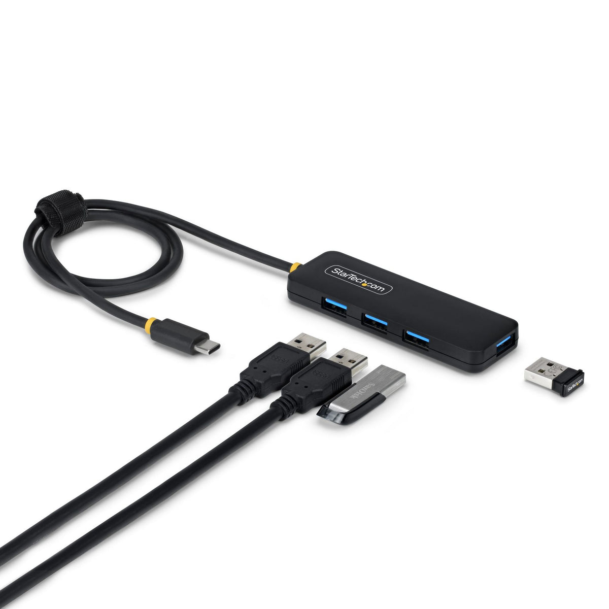 StarTech 4-Port USB-C Hub 4x USB-A Bus Powered 2ft Cable