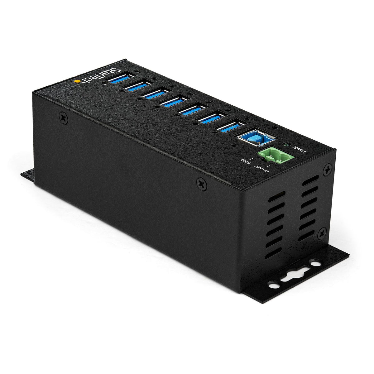 StarTech 7-Port USB 3.0 Hub with Power Adapter Metal Industrial 5Gbps Mountable