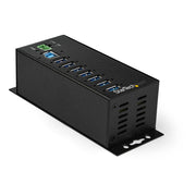 StarTech 7-Port USB 3.0 Hub with Power Adapter Metal Industrial 5Gbps Mountable