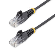 StarTech Black Slim CAT6 Ethernet Cable 5m Snagless RJ45 UTP LSZH 28AWG Copper