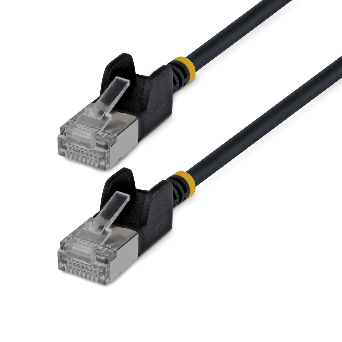 StarTech Black Ultra Slim Cat6A 80cm FTP Ethernet Cable 34AWG Bare Copper