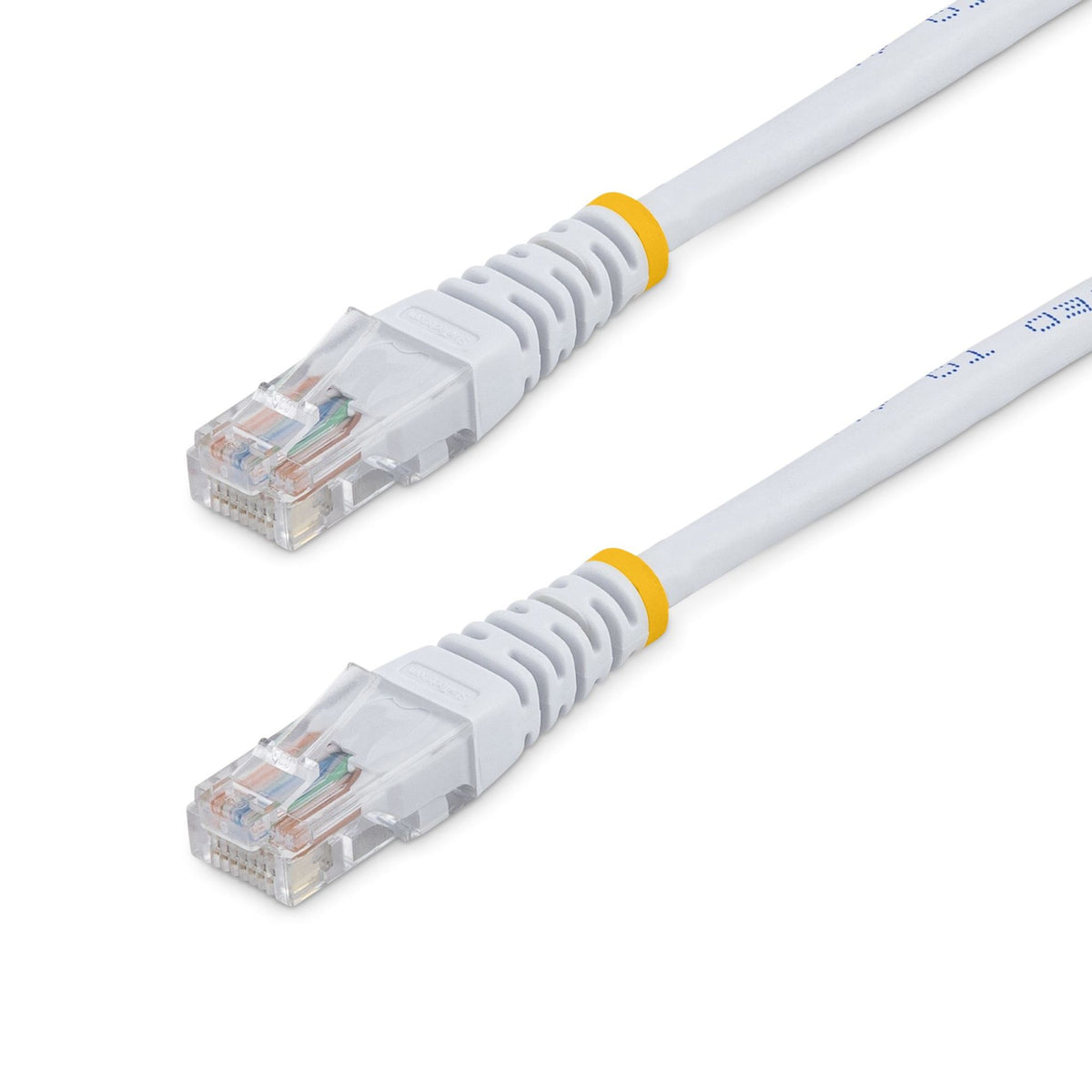 StarTech Cat5e 15m White Molded RJ45 Patch Cable 24AWG Gold Plated