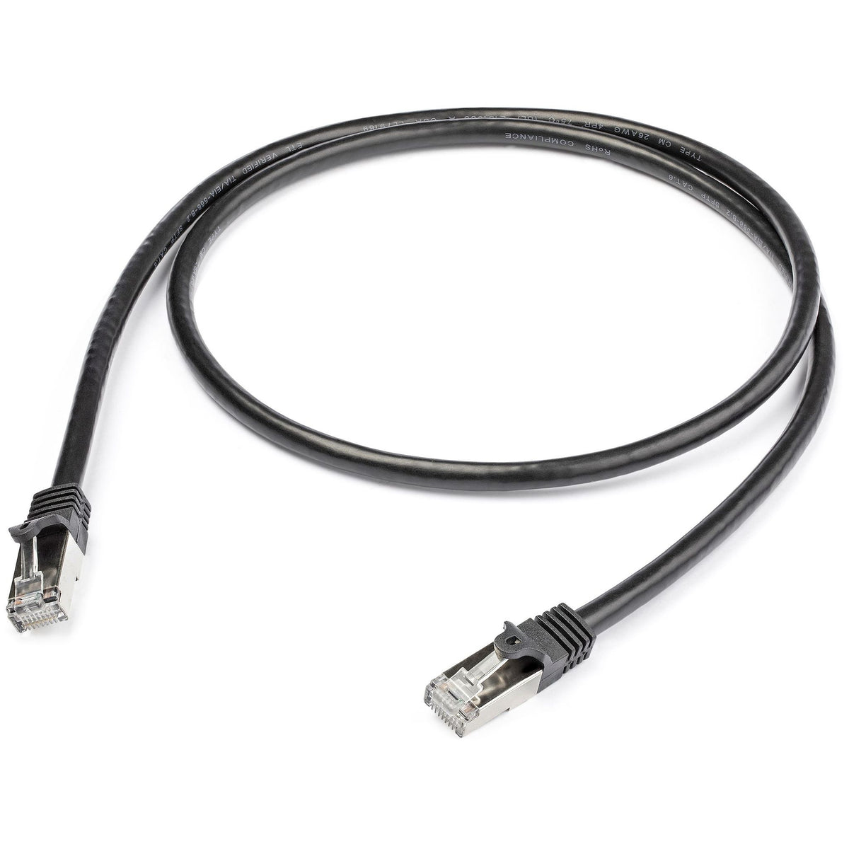 StarTech Cat6 1m Shielded Snagless RJ45 Patch Cable Black