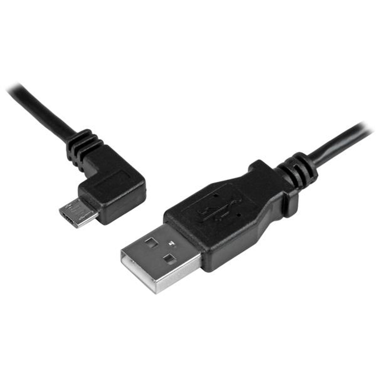 StarTech.com 0.5m Left Angle Micro USB Cable USB A to Micro B Male 480Mbit/s