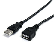 StarTech.com 10ft USB 2.0 A to A M/F Extension Cable Black