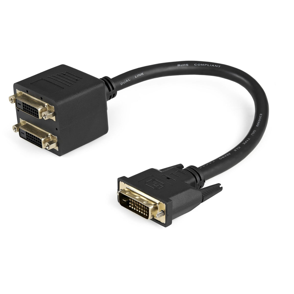 StarTech.com 1ft DVI-D to 2x DVI-D Splitter Cable M/F