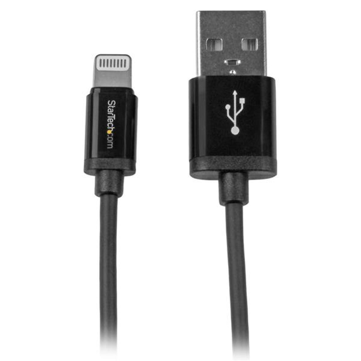 StarTech.com 1m Black USB to Lightning Cable MFi Certified