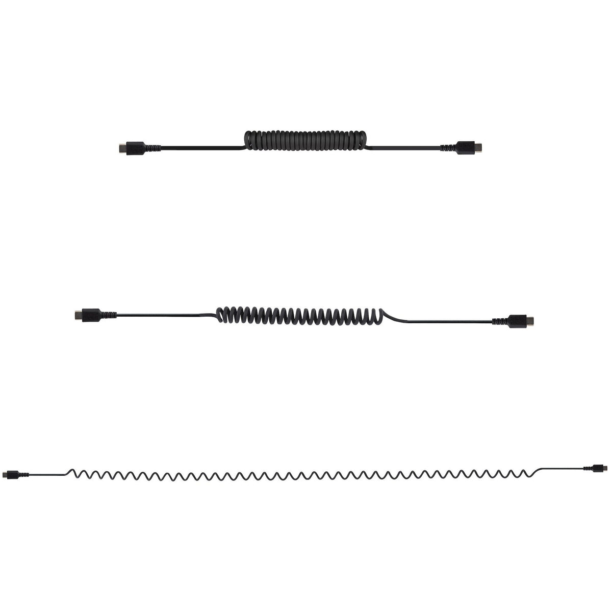 StarTech.com 1m Coiled USB-C Charging Cable USB 2.0 Black