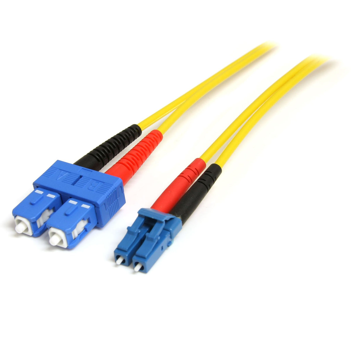 StarTech.com 1m Single-Mode Duplex LC/SC 9/125µm Yellow LSZH Fiber Optic Cable