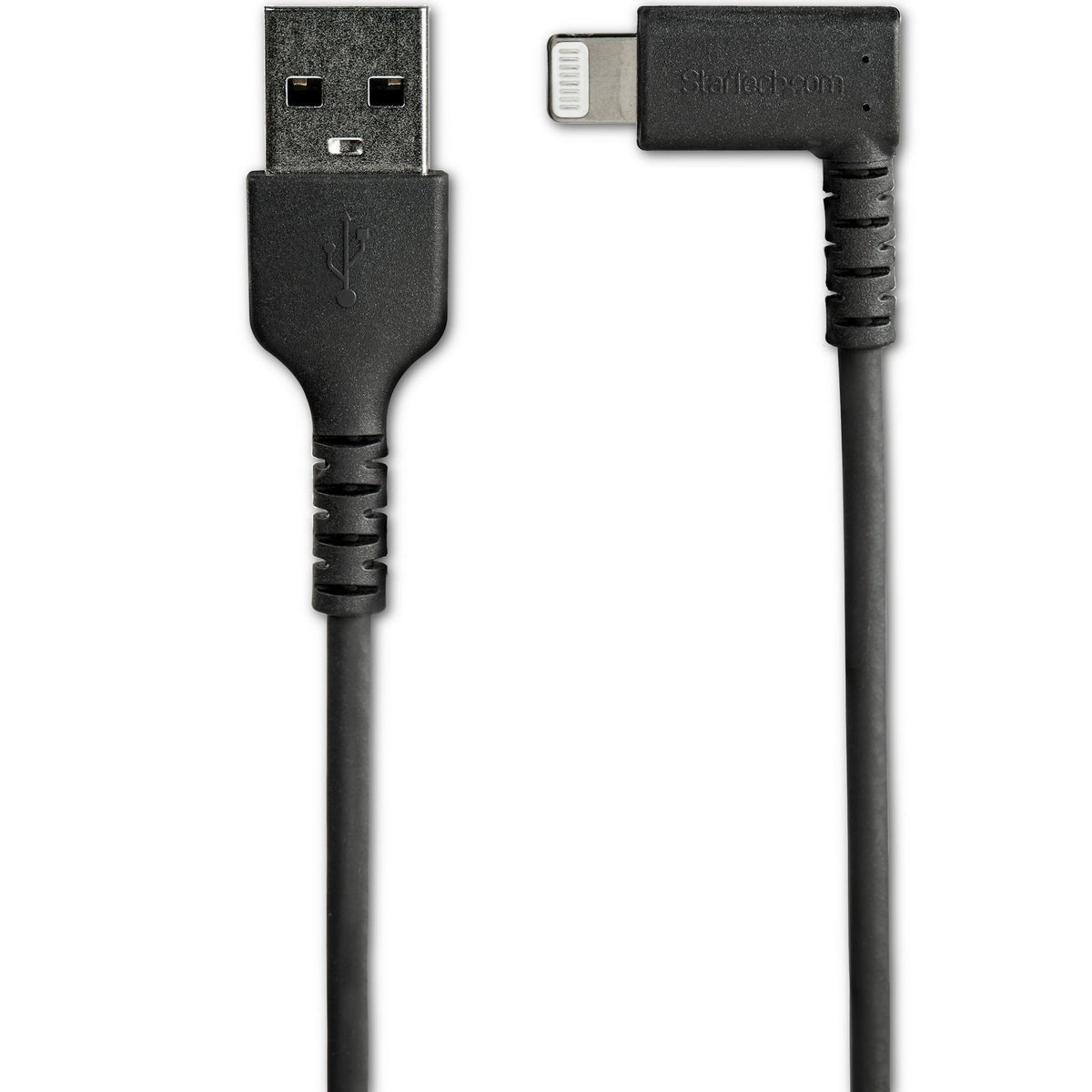 StarTech.com 1m USB-A to Lightning Right Angle Cable Black MFi Certified
