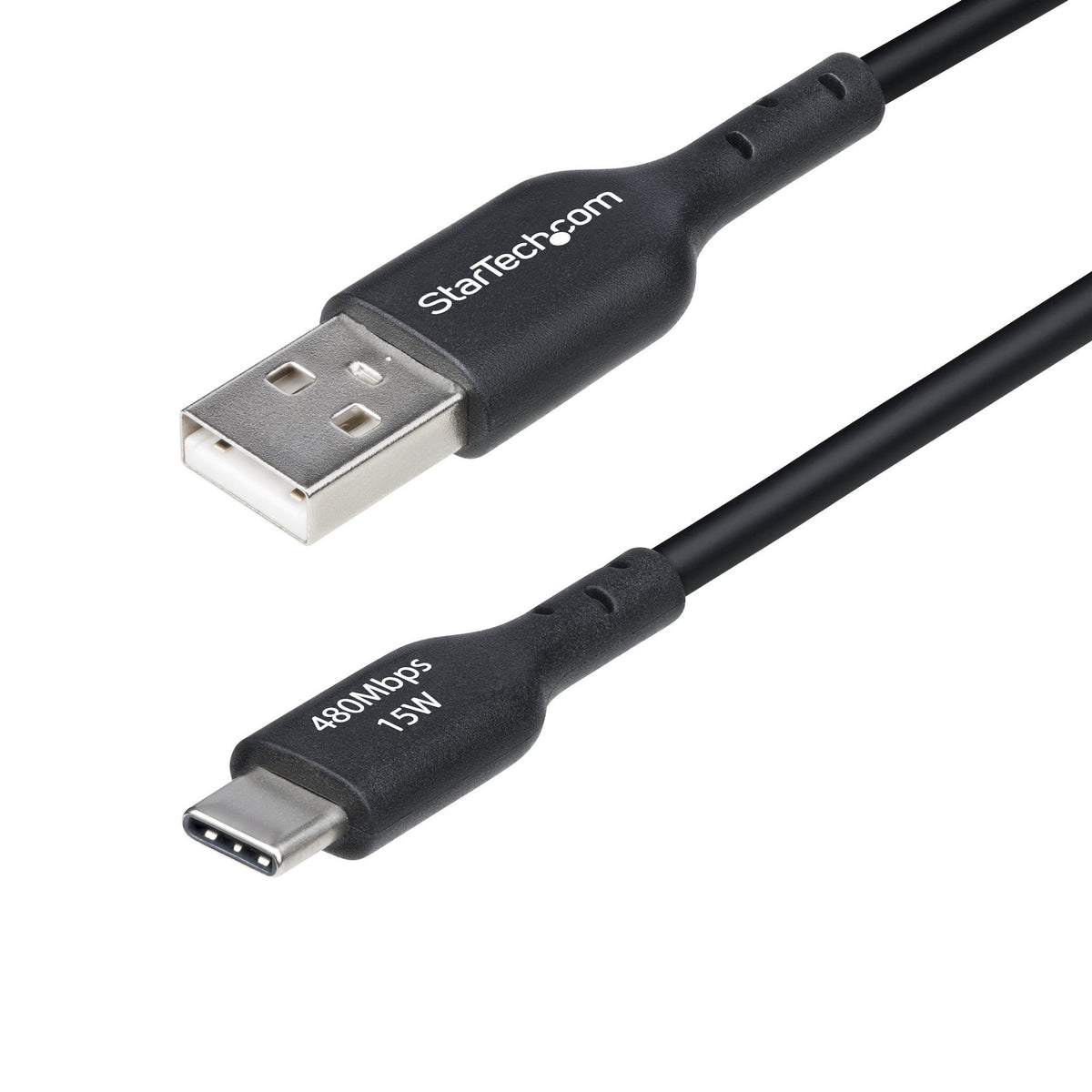StarTech.com 1m USB-A to USB-C Charging Cable 3A Black TPE Jacket