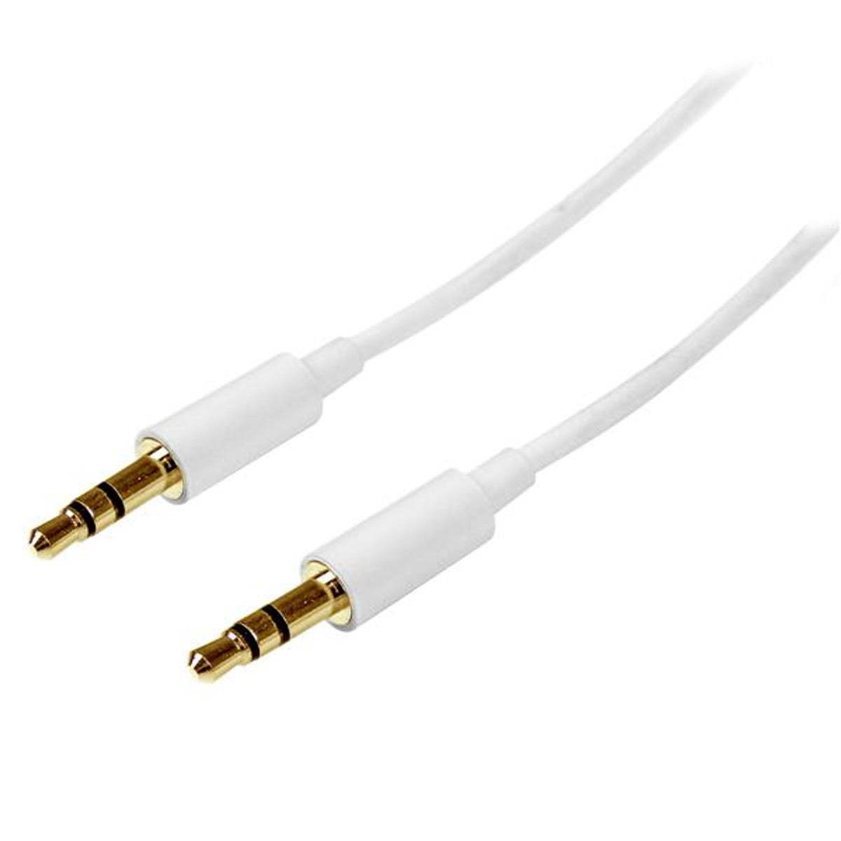 StarTech.com 1m White Slim 3.5mm Stereo Audio Cable M/M