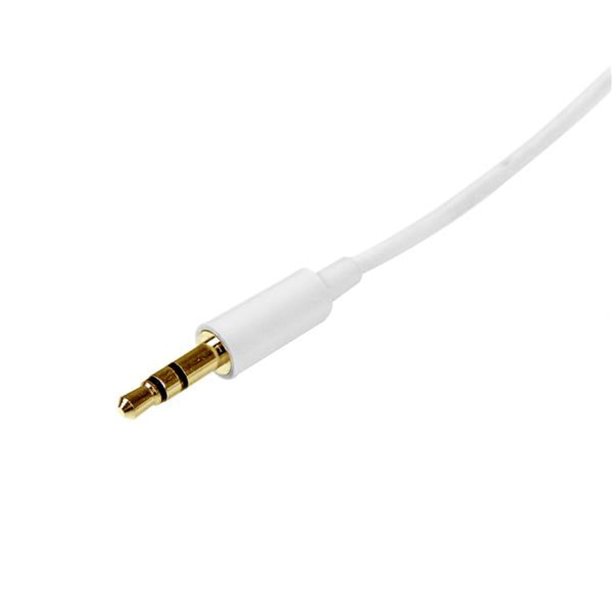 StarTech.com 1m White Slim 3.5mm Stereo Audio Cable M/M