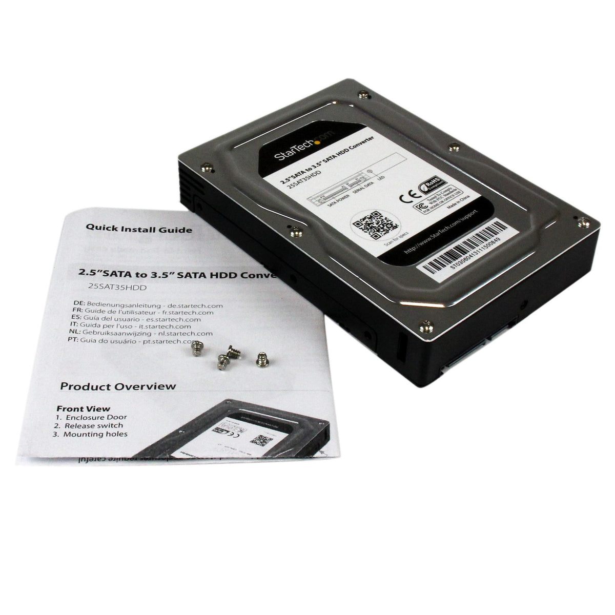 StarTech.com 2.5" to 3.5" SATA Aluminum Hard Drive Adapter Enclosure