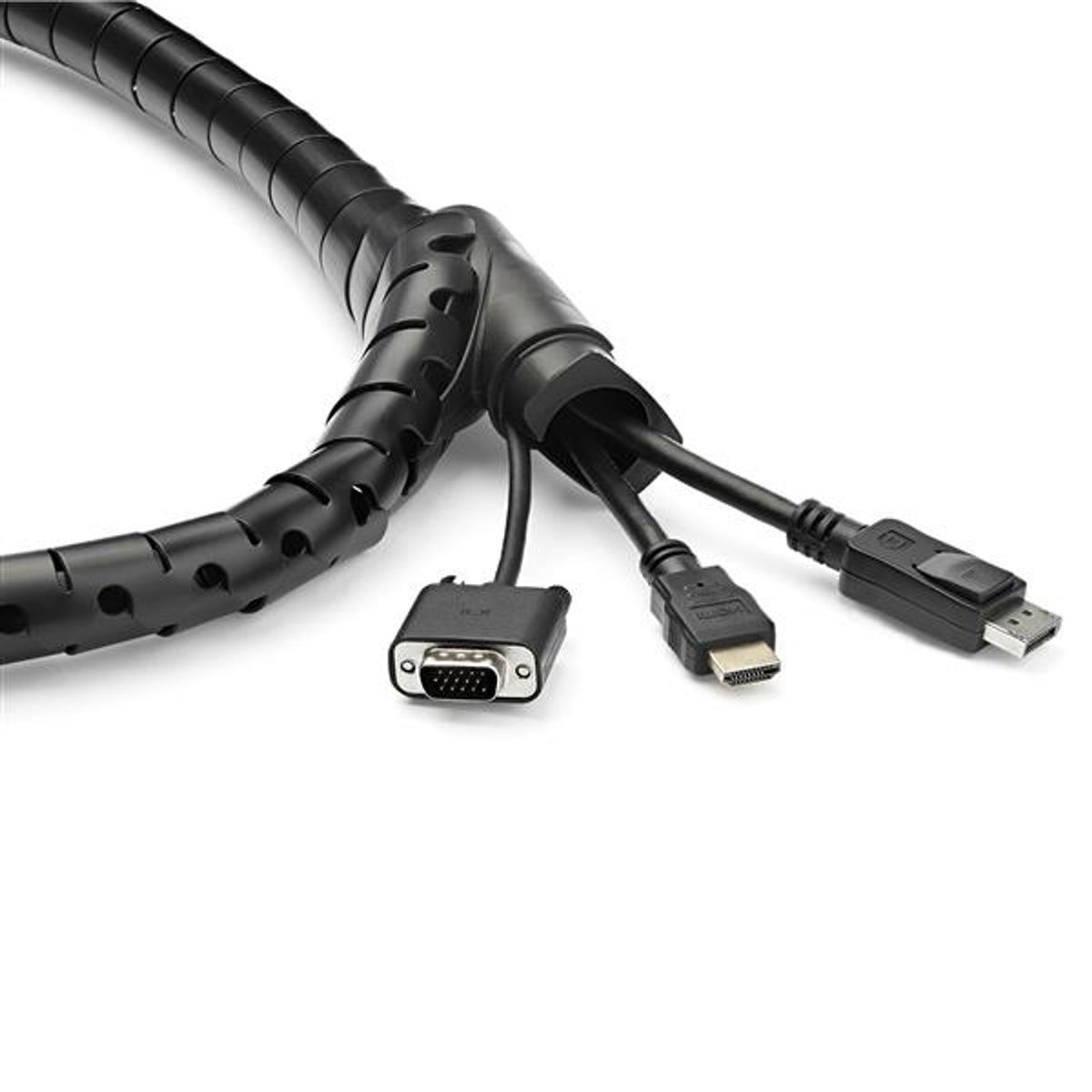 StarTech.com 2.5m Expandable Coiled Cord Organizer 1.8" Diameter
