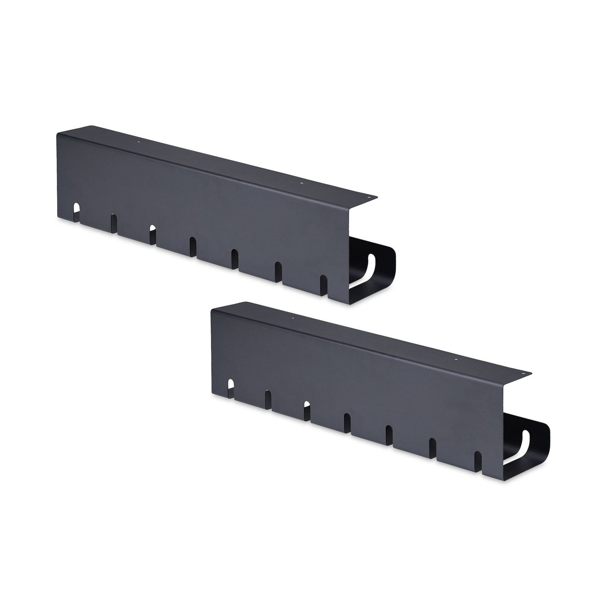 StarTech.com 2-Pack Under Desk Cable Management Tray 42" Metal Black