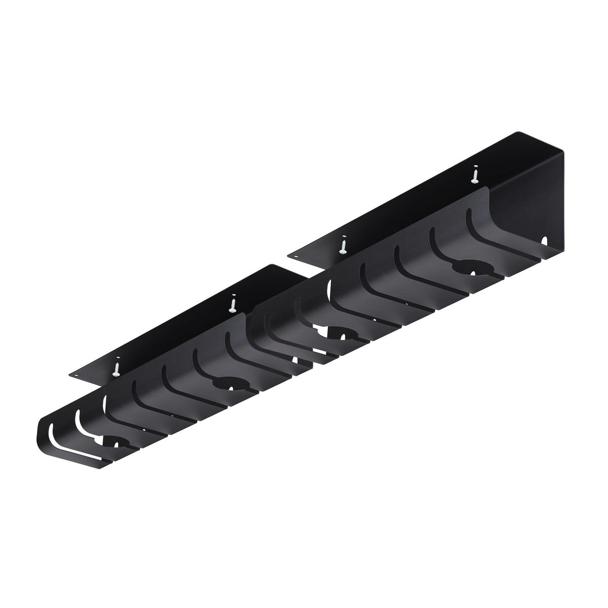 StarTech.com 2-Pack Under Desk Cable Management Tray 42" Metal Black