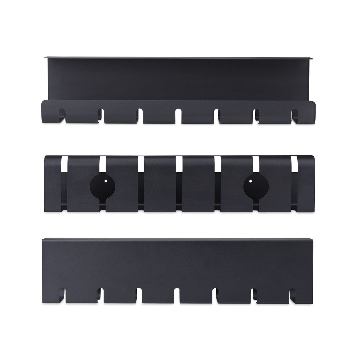 StarTech.com 2-Pack Under Desk Cable Management Tray 42" Metal Black