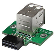 StarTech.com 2-Port USB Motherboard Header Adapter USB A to 10-Pin Header Black