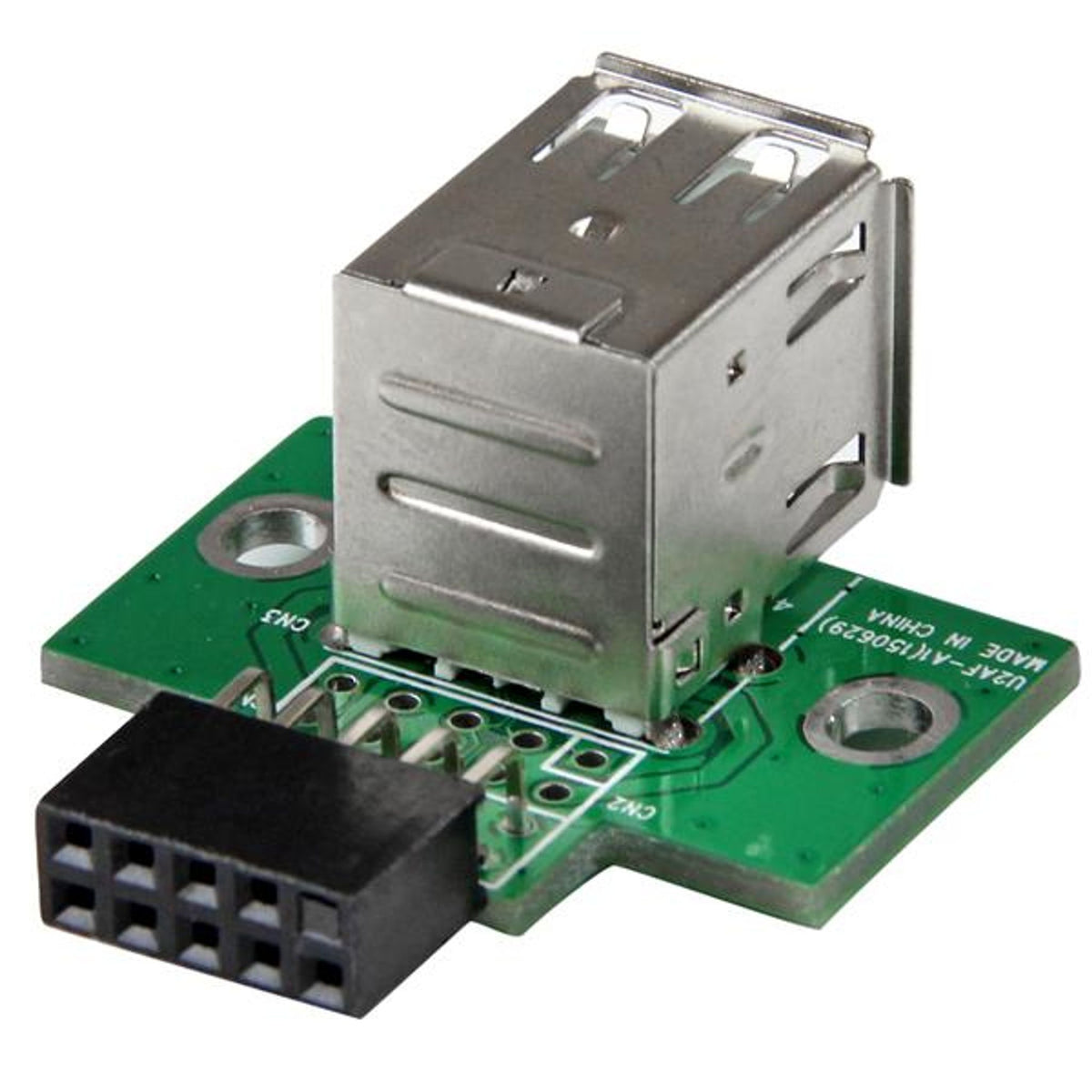 StarTech.com 2-Port USB Motherboard Header Adapter USB A to 10-Pin Header Black