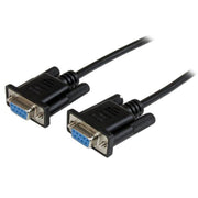 StarTech.com 2m DB9 RS232 Null Modem Cable F/F Nickel Plated Black