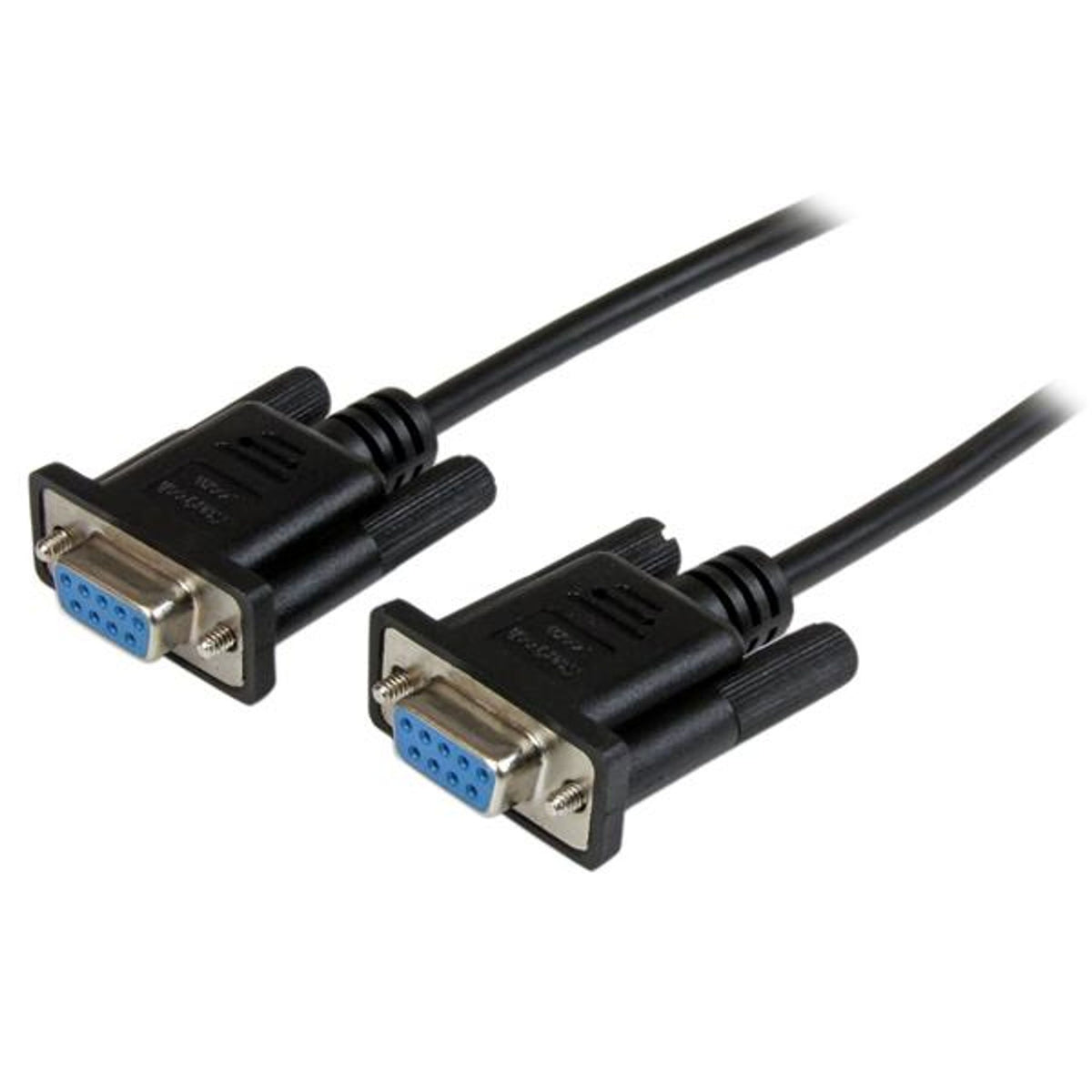 StarTech.com 2m DB9 RS232 Null Modem Cable F/F Nickel Plated Black