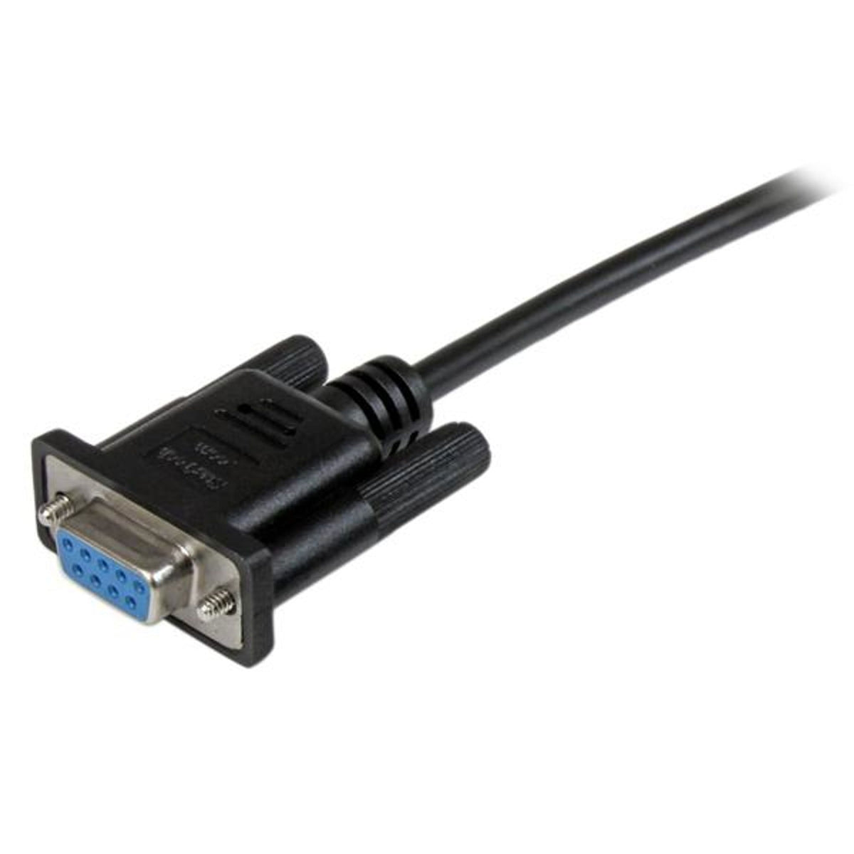 StarTech.com 2m DB9 RS232 Null Modem Cable F/F Nickel Plated Black
