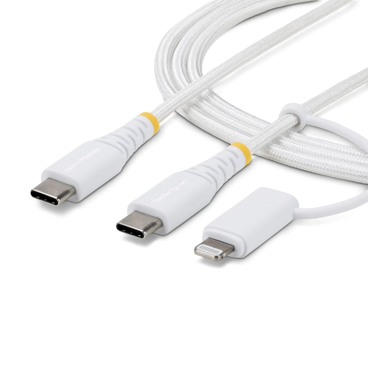 StarTech.com 2m Rugged USB-C Charging Cable with Lightning Adapter 30W/60W MFi