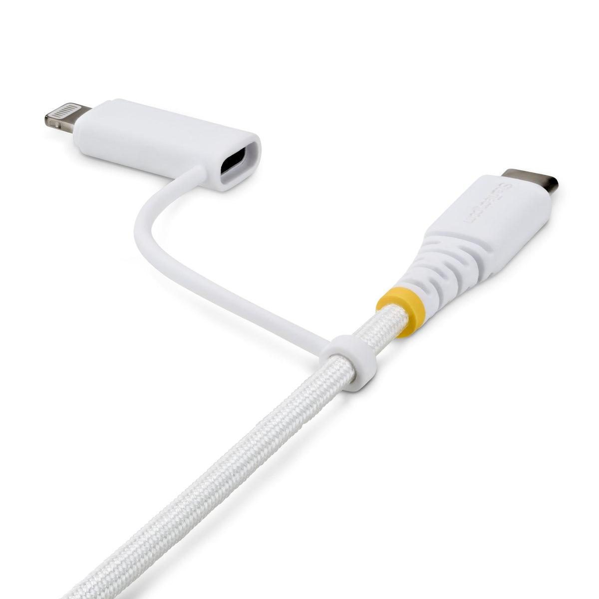 StarTech.com 2m Rugged USB-C Charging Cable with Lightning Adapter 30W/60W MFi