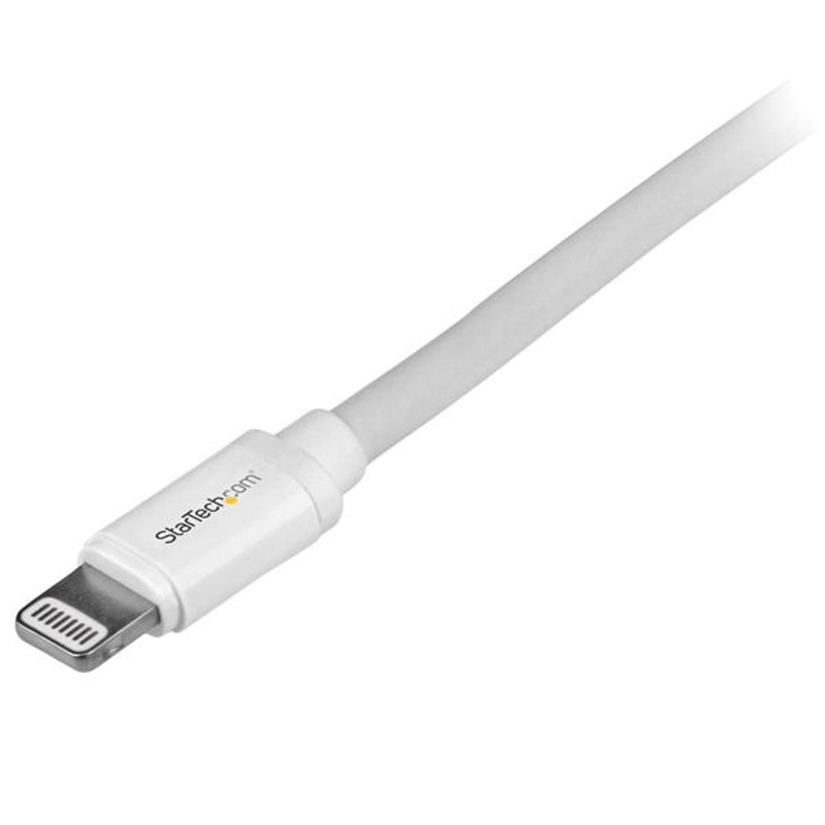 StarTech.com 2m USB-A to Lightning Cable White MFi Certified