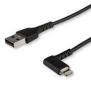 StarTech.com 2m USB-A to Lightning Right Angle Durable Black Cable