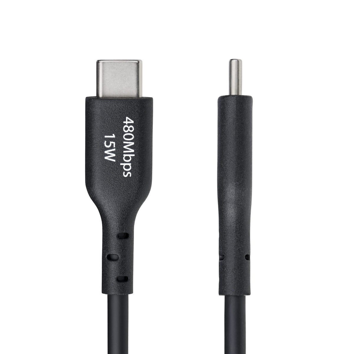 StarTech.com 2m USB-A to USB-C 3A Charging Cable Black TPE Jacket