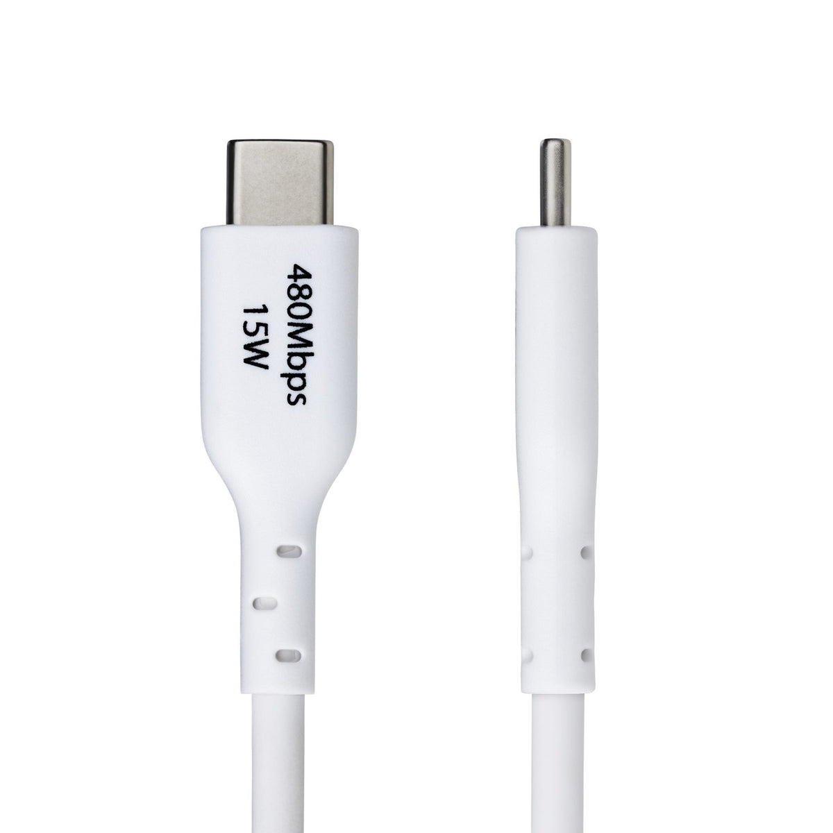 StarTech.com 2m USB-A to USB-C Charging Cable 3A White TPE Jacket USB 2.0