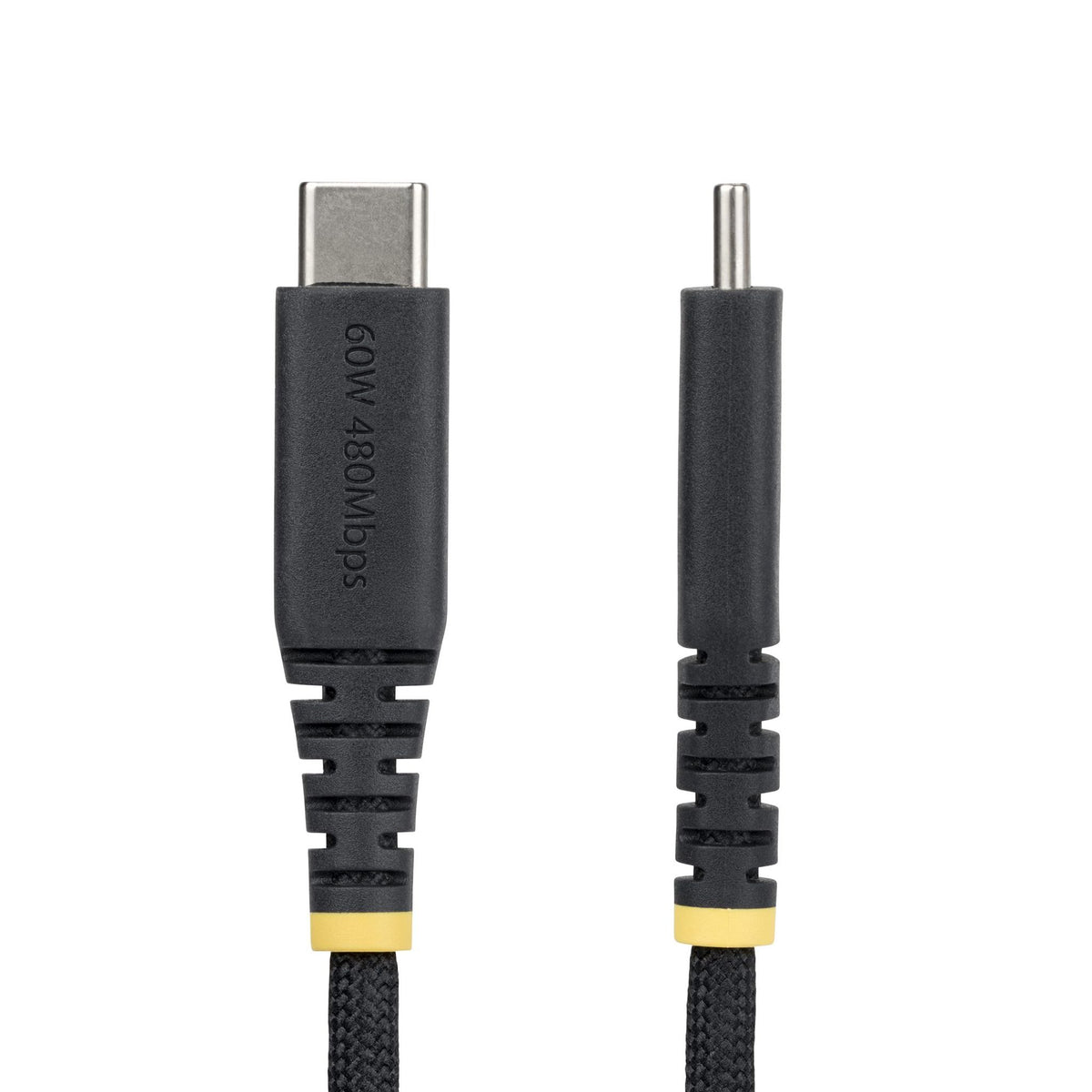 StarTech.com 2m USB-C Charging Cable 60W Dual-Layer Braided Nylon/TPE Jacket