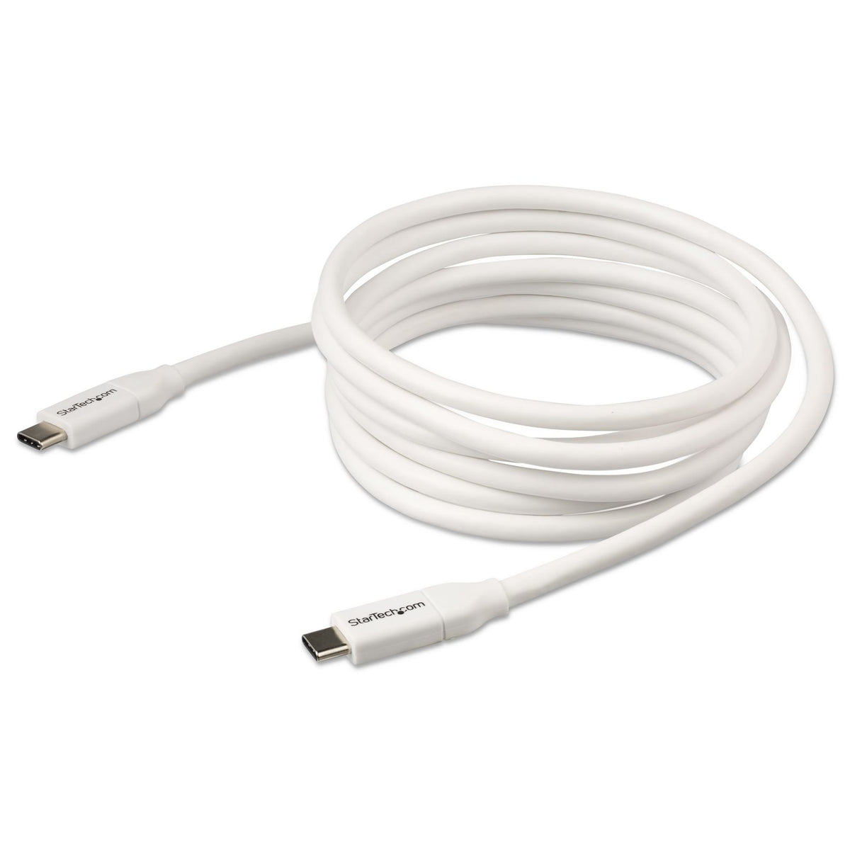 StarTech.com 2m USB-C to USB-C Cable 5A PD M/M White USB 2.0 USB-IF Certified