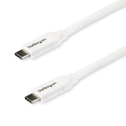 StarTech.com 2m USB-C to USB-C Cable 5A PD M/M White USB 2.0 USB-IF Certified