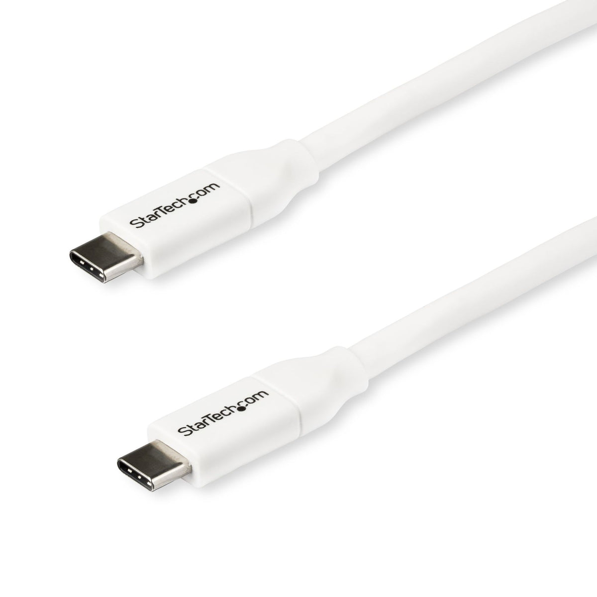 StarTech.com 2m USB-C to USB-C Cable 5A PD M/M White USB 2.0 USB-IF Certified