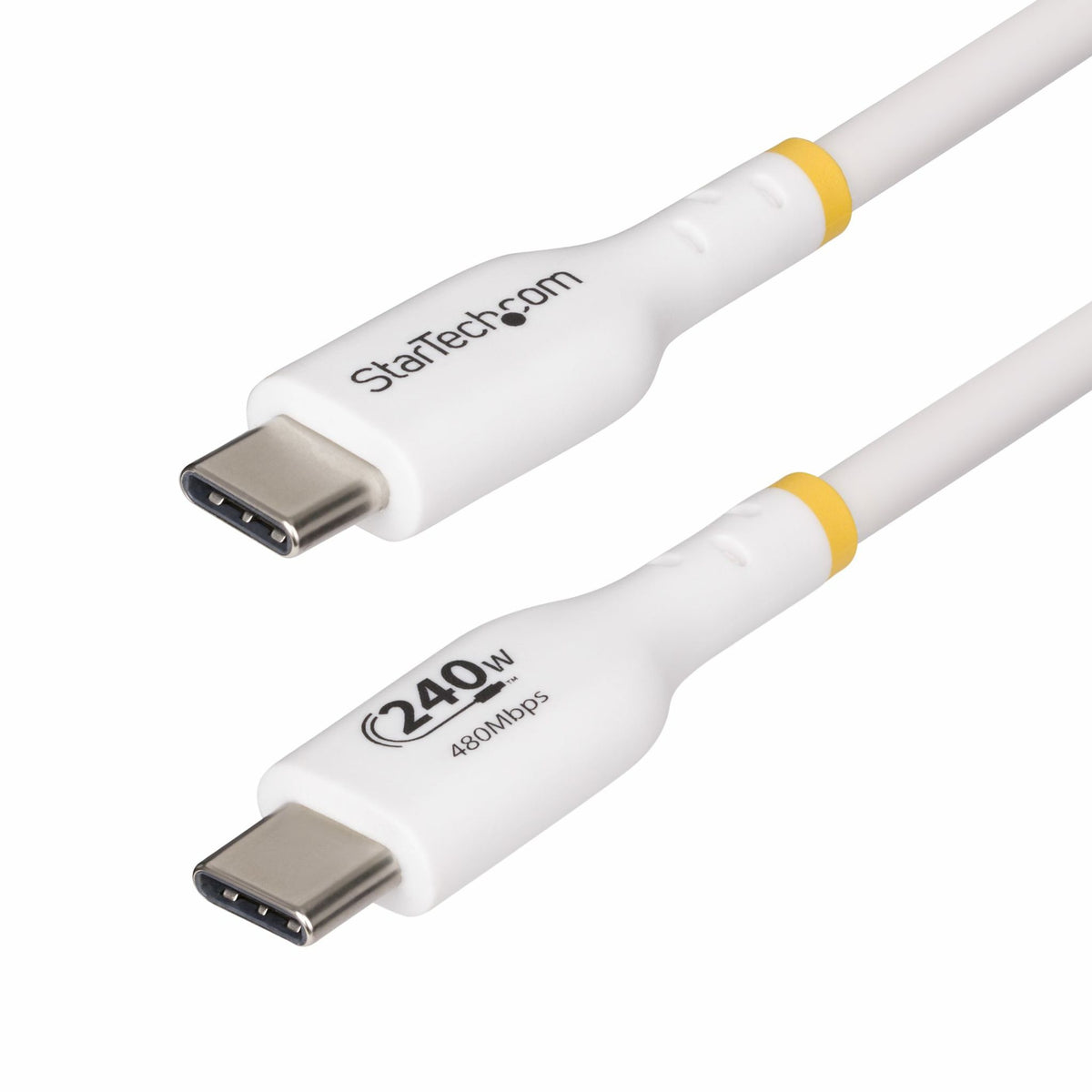 StarTech.com 2m White USB-C Charging Cable 240W PD EPR TPE Jacket M/M USB 2.0