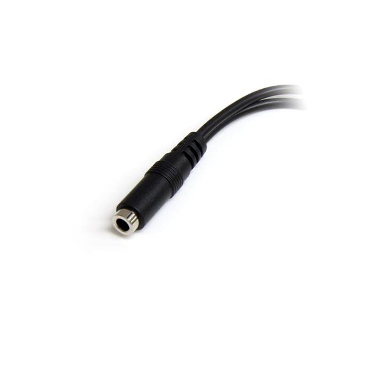 StarTech.com 3.5mm 4-Position to 2x 3-Position Headset Splitter Adapter Black