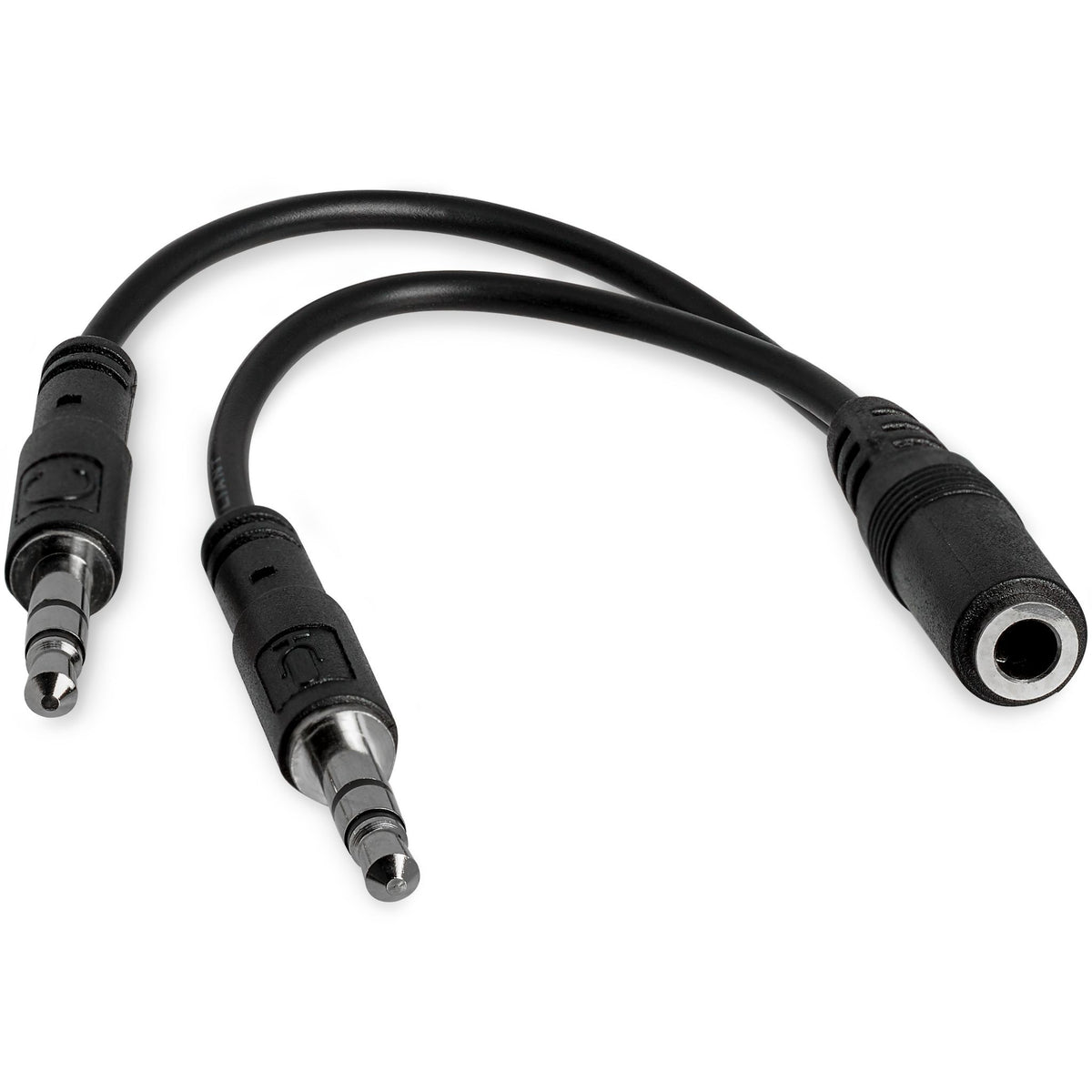 StarTech.com 3.5mm 4-Position to 2x 3-Position Headset Splitter Adapter Black