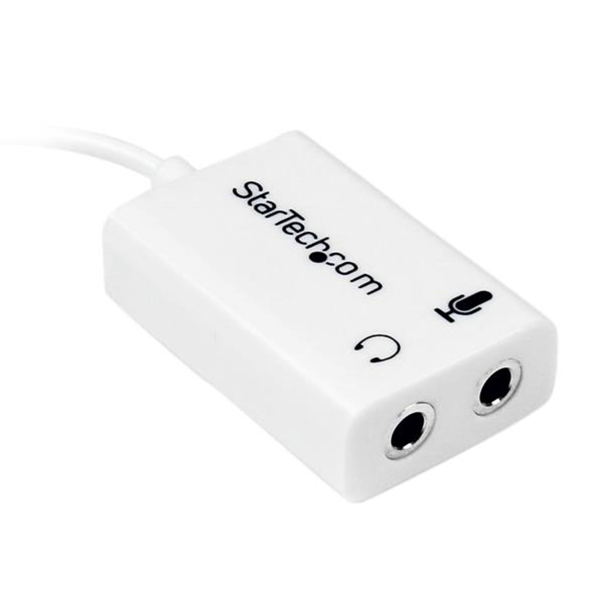 StarTech.com 3.5mm 4-Position to 2x 3-Position Headset Splitter Adapter White