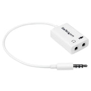 StarTech.com 3.5mm 4-Position to 2x 3-Position Headset Splitter Adapter White