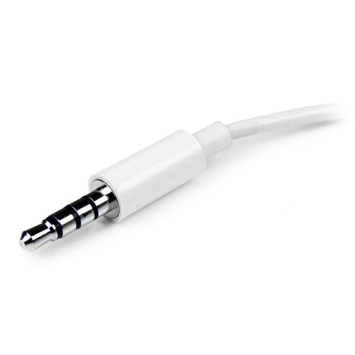 StarTech.com 3.5mm 4-Position to 2x 3-Position Headset Splitter Adapter White