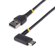 StarTech.com 30cm USB A to Right-Angle USB-C Charging Cable 3A Durable