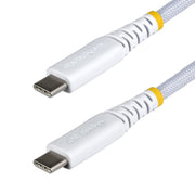 StarTech.com 30cm White USB-C Charging Cable 60W Dual-Layer TPE/Nylon Jacket